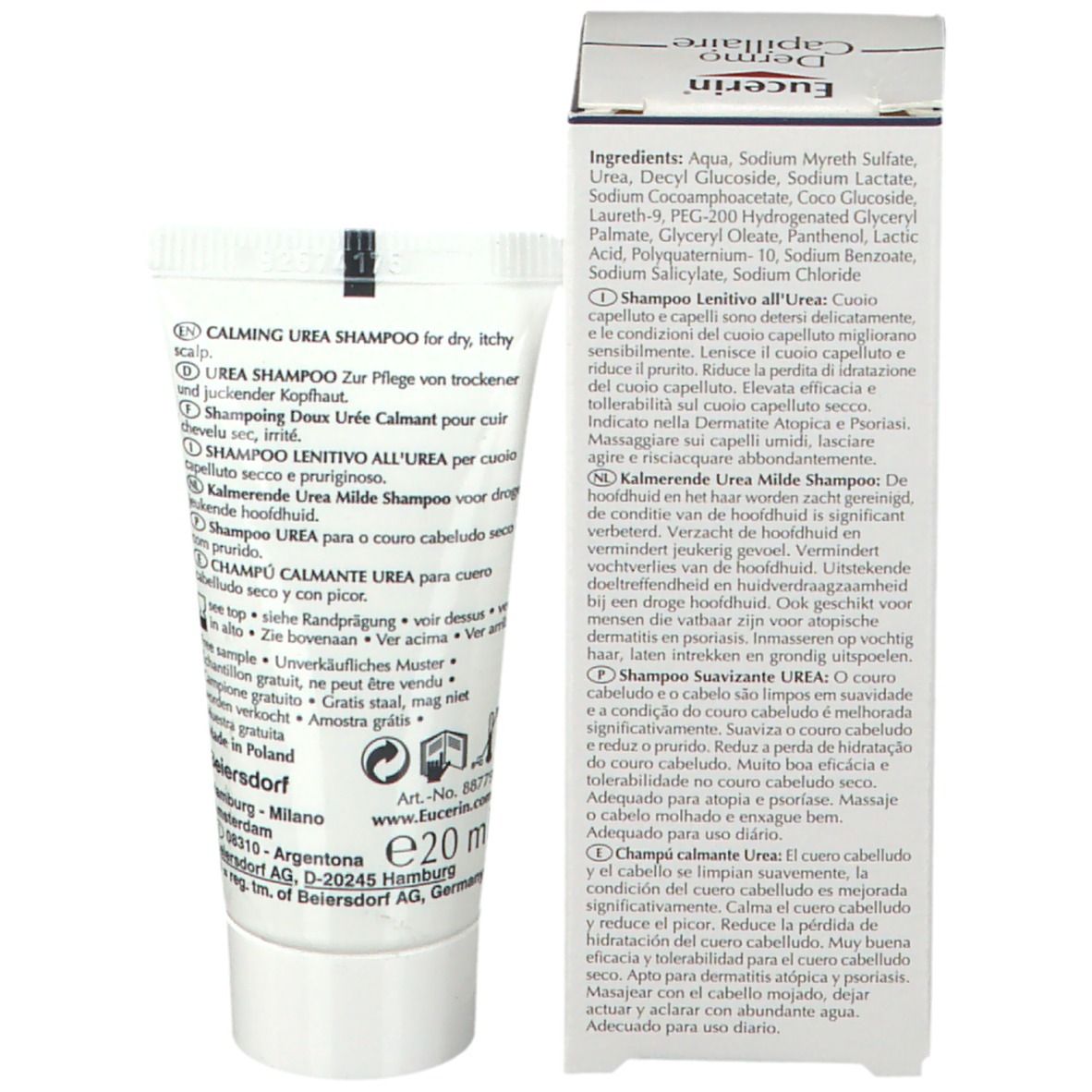 T. Eucerin DermoCapillaire Calming Urea Shampoo 20ml