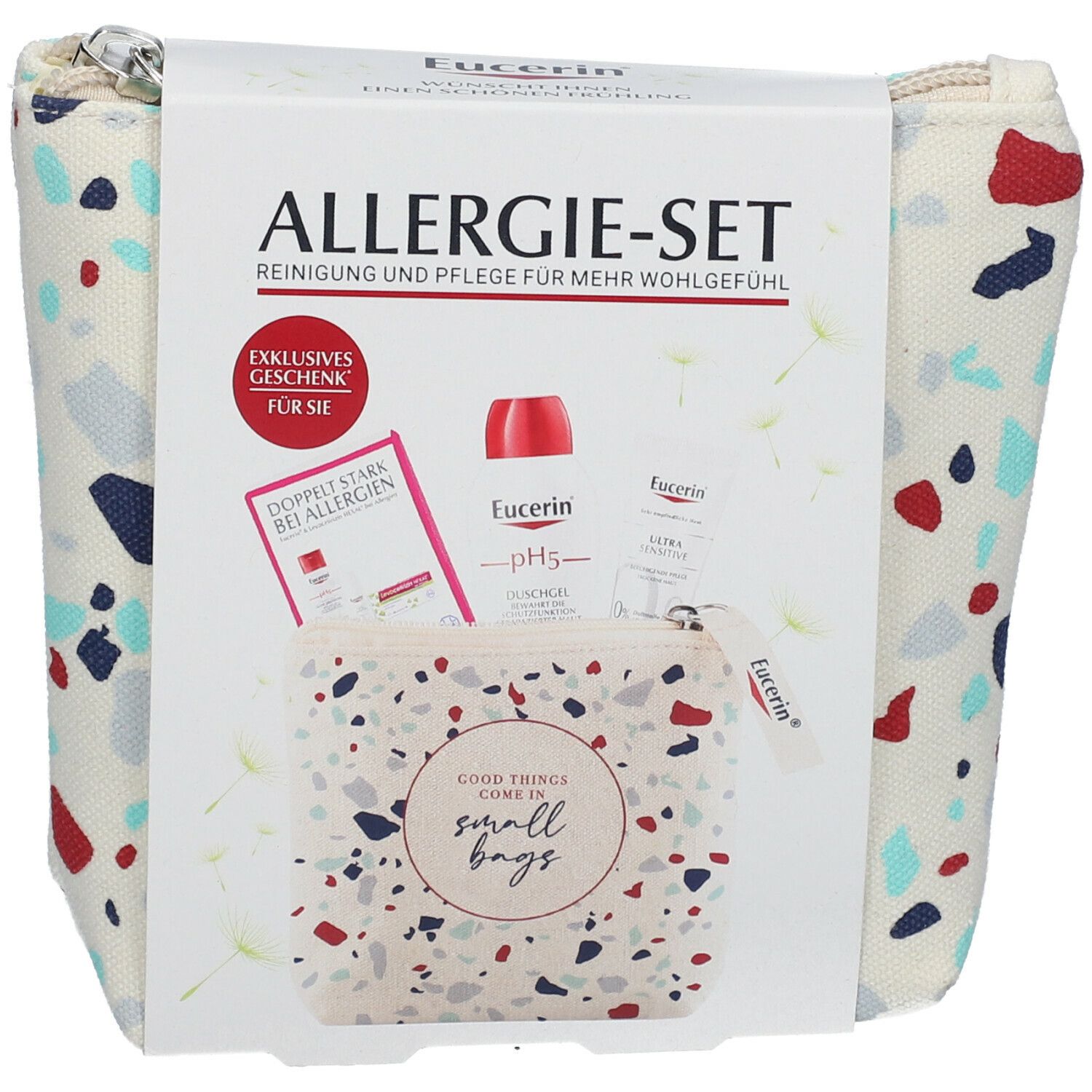 B. Eucerin Gratis Allergie-Täschchen in Kooperation mit HEXAL