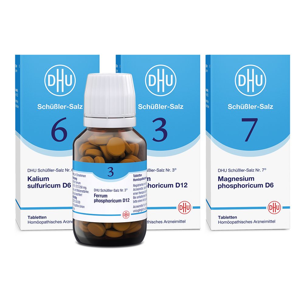DHU Schüßler-Salze Kur mit dem Mineralsalz des Immunsystems Nr. 3+6+7