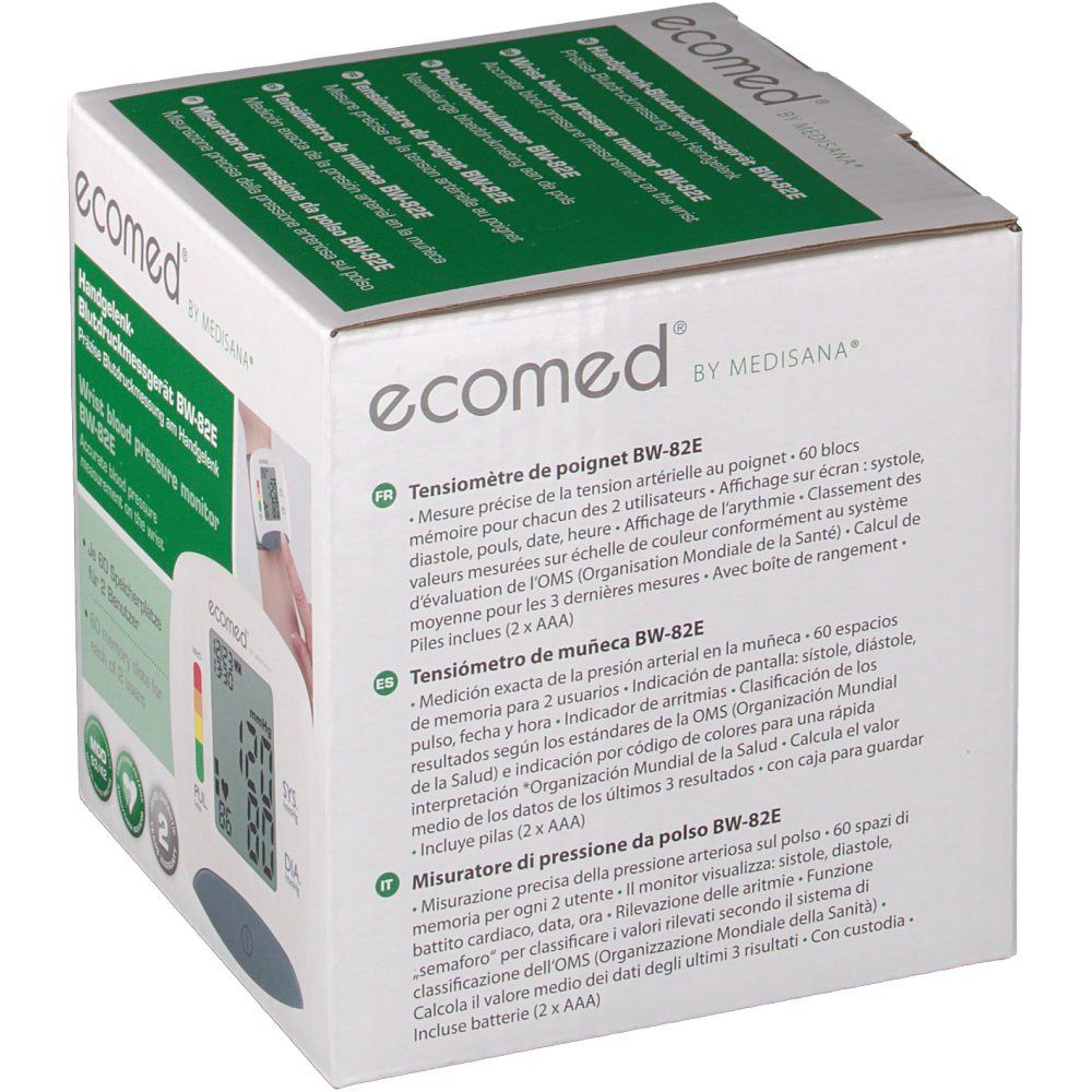 ecomed® Handgelenk-Blutdruckmessgerät BW-82E