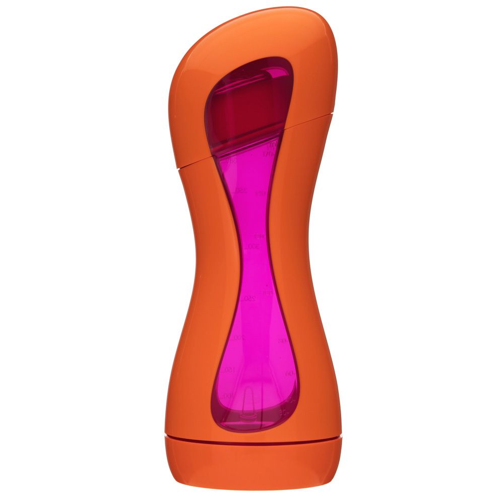iiamo® home Babyflasche orange/lila 380 ml mit Silikonsauger (0m+)