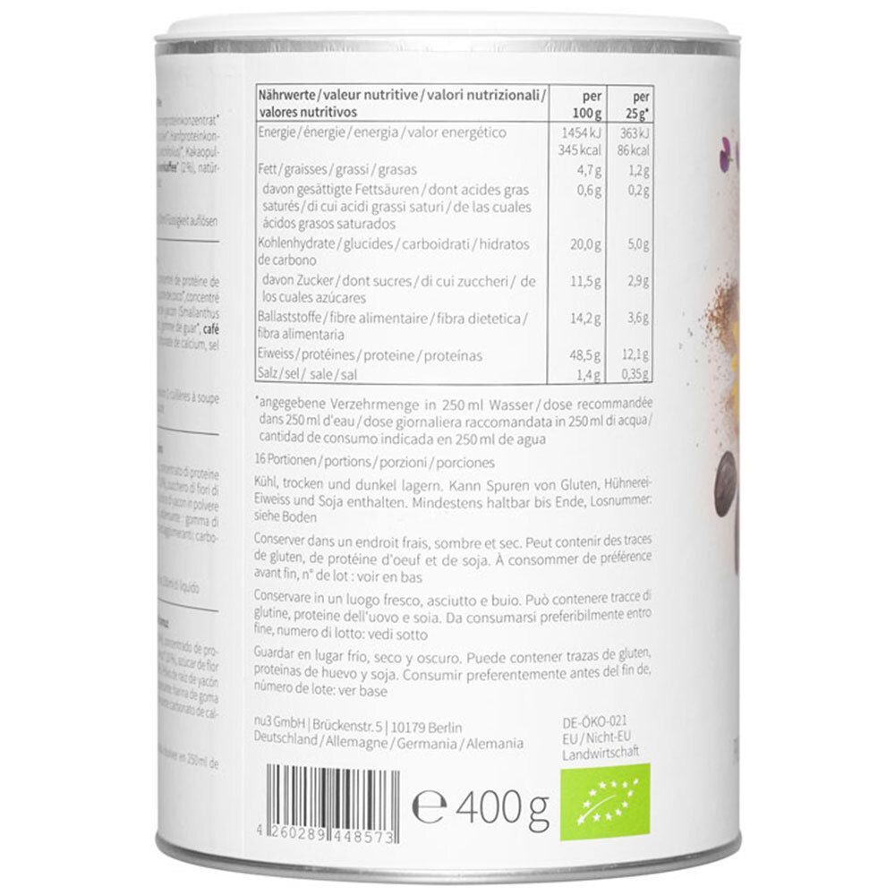 nu3 Bio Vegan Protein Shake Schoko-Macchiato