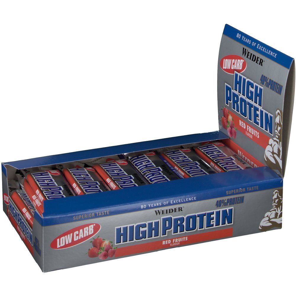 Weider 40 % High Protein Low Carb, Rote Früchte, Riegel
