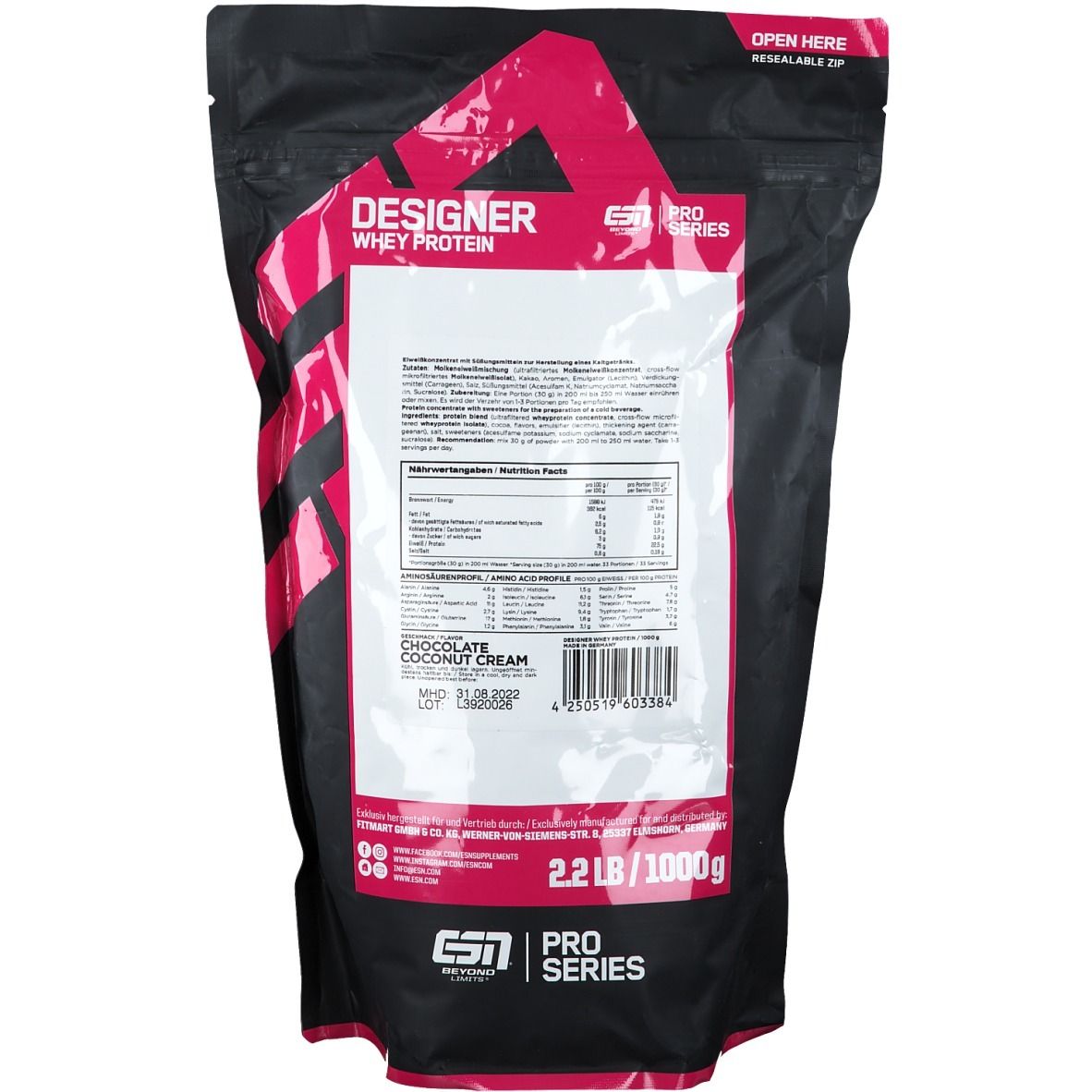 ESN Designer Whey Schoko-Kokoscreme