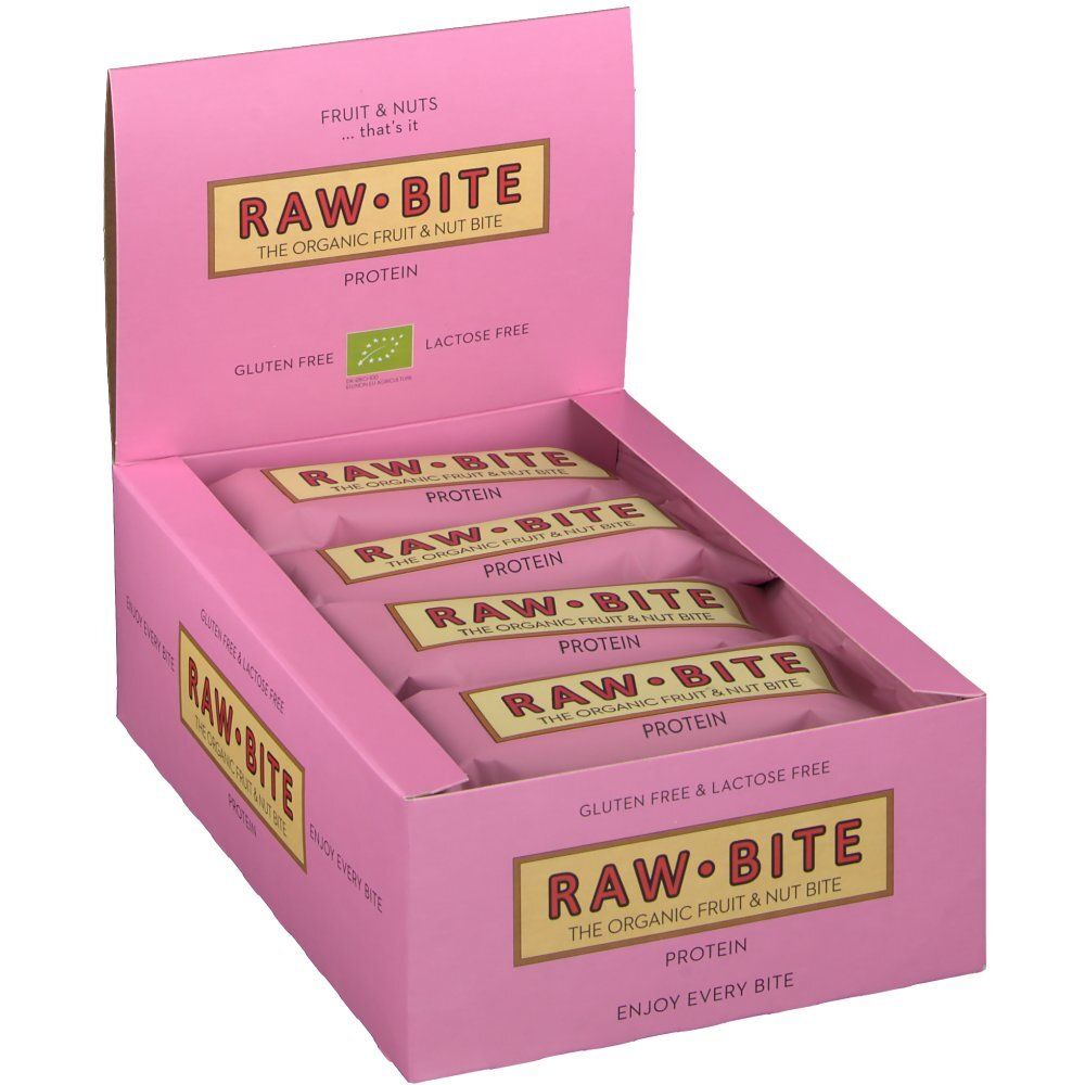 RAWBITE Frucht- & Nussriegel mit 20% Protein