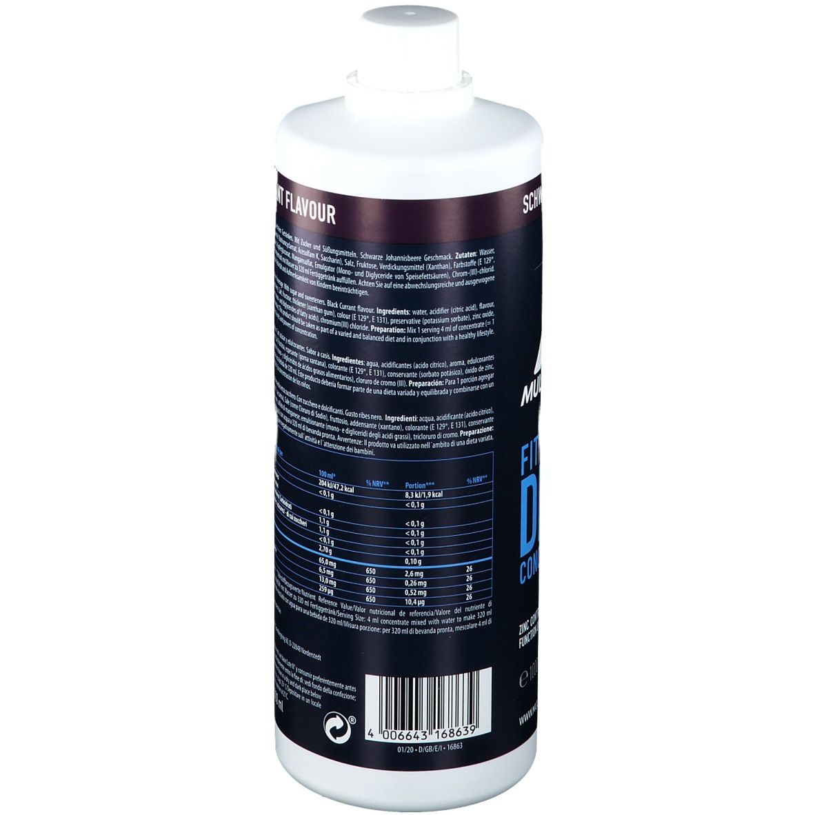 Multipower Fit Active Drink Concentrate, Johannisbeere