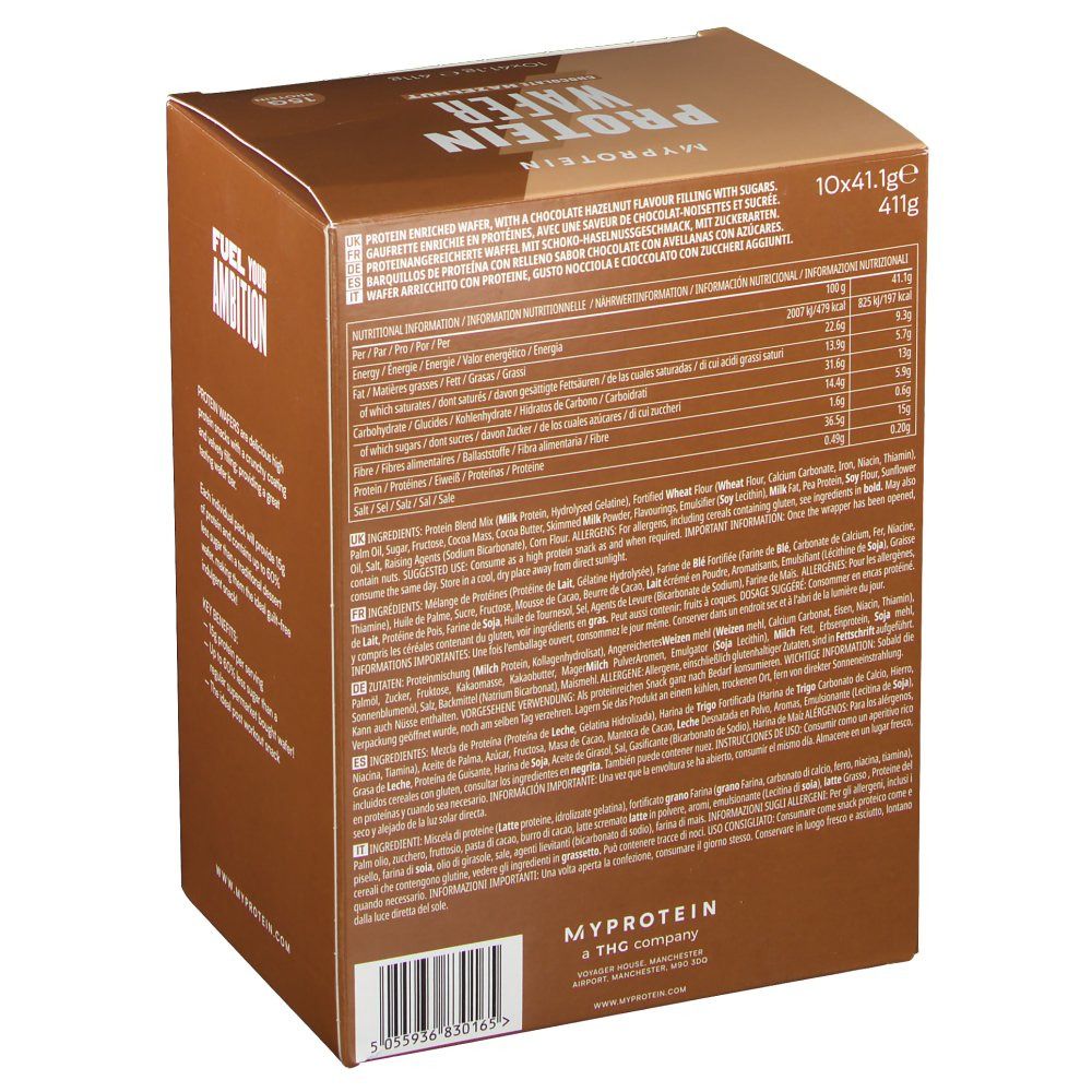 MyProtein Protein Wafers, Schokolade-Haselnuss