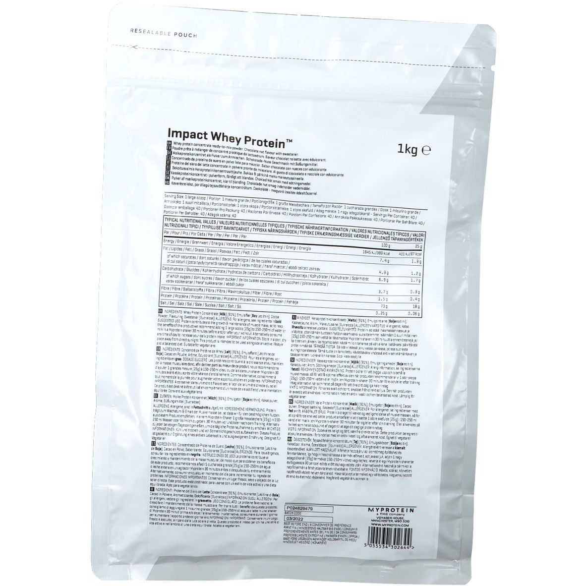MyProtein Impact Whey Protein Schoko-Nuss