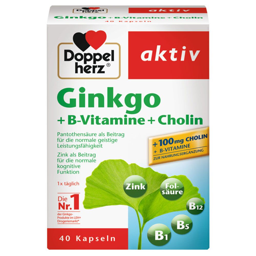 Doppelherz ® aktiv Ginkgo + B-Vitamine + Cholin