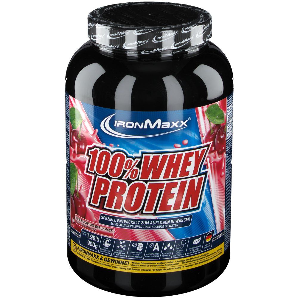 IronMaxx Whey Protein, KirscheJoghurt 900 g Shop Apotheke