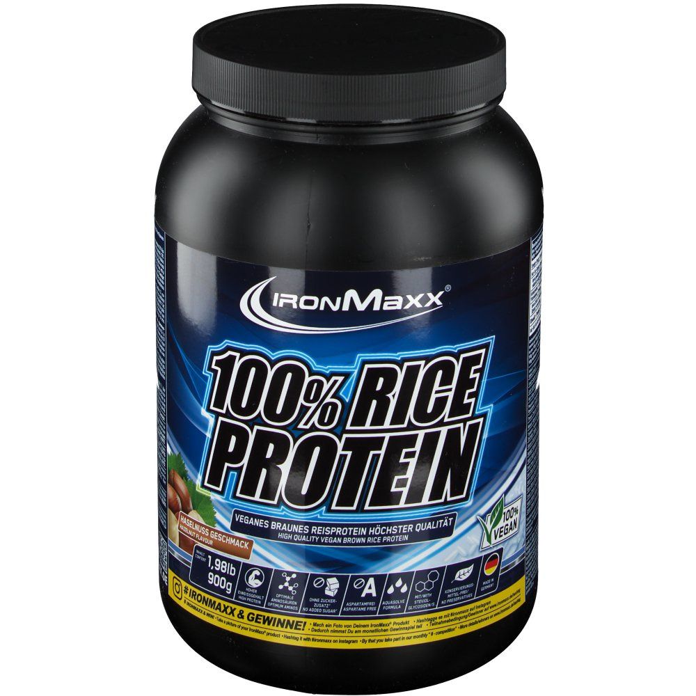 IronMaxx 100 % Rice Protein, Haselnuss