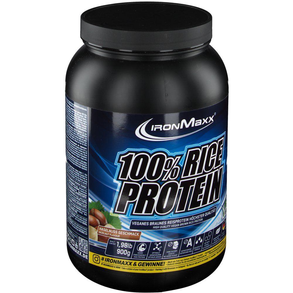 IronMaxx 100 % Rice Protein, Haselnuss