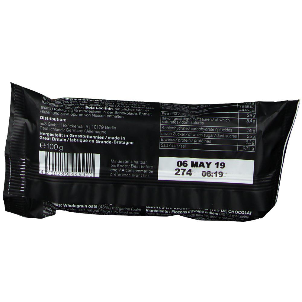 nu3 Oat Energy Bar Chocolate Chips - Energieriegel