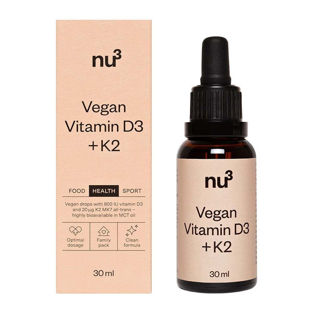 nu3 Premium Vegan Vitamin D3 + K2