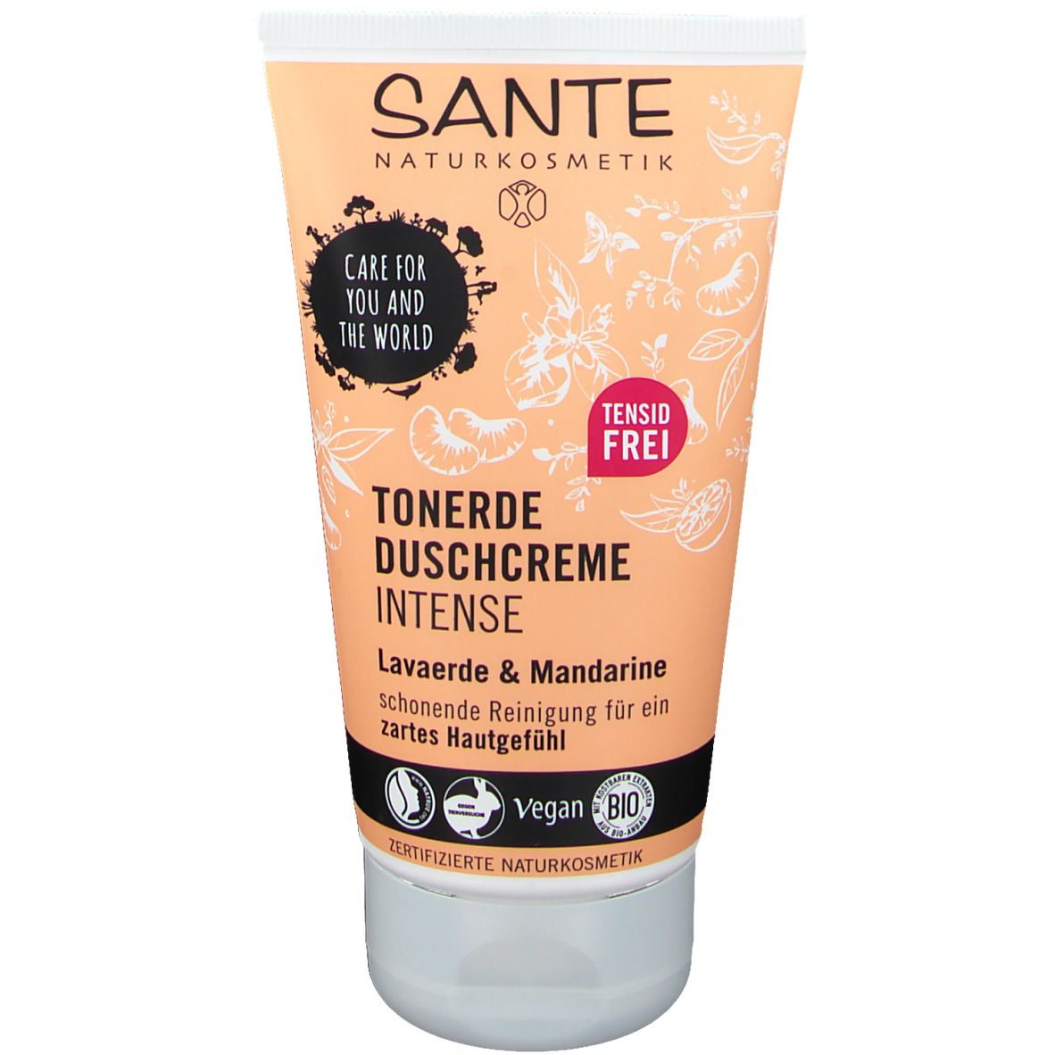 SANTE Naturkosmetik Tonerde Duschcreme Intense Lavaerde & Mandarine