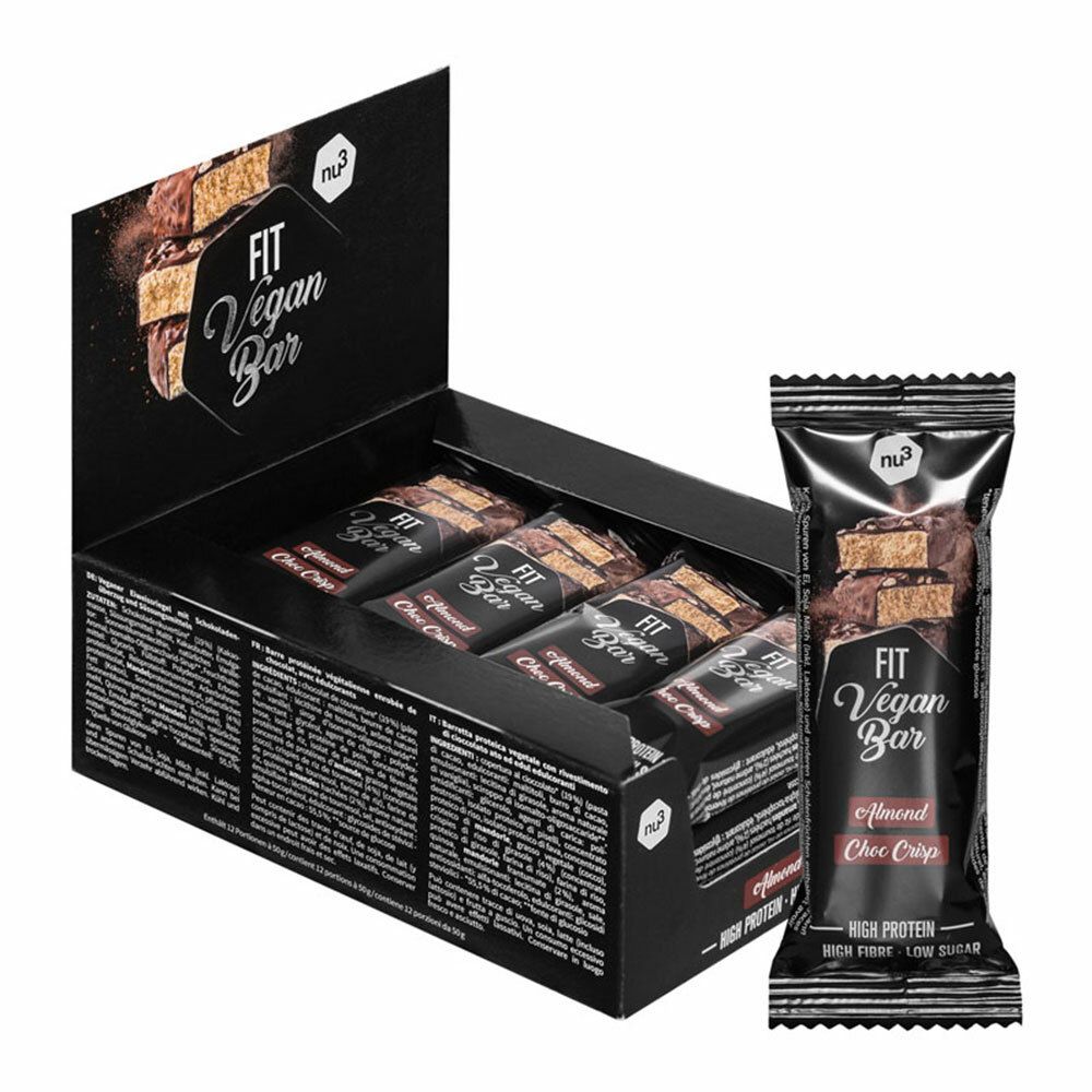 nu3 Fit Vegan Bar, Almond Choc Crisp