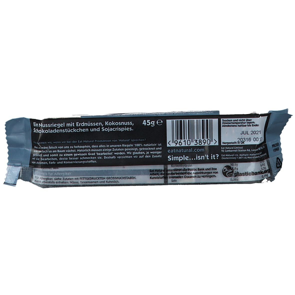EAT NATURAL Nussriegel Schoko-Erdnuss