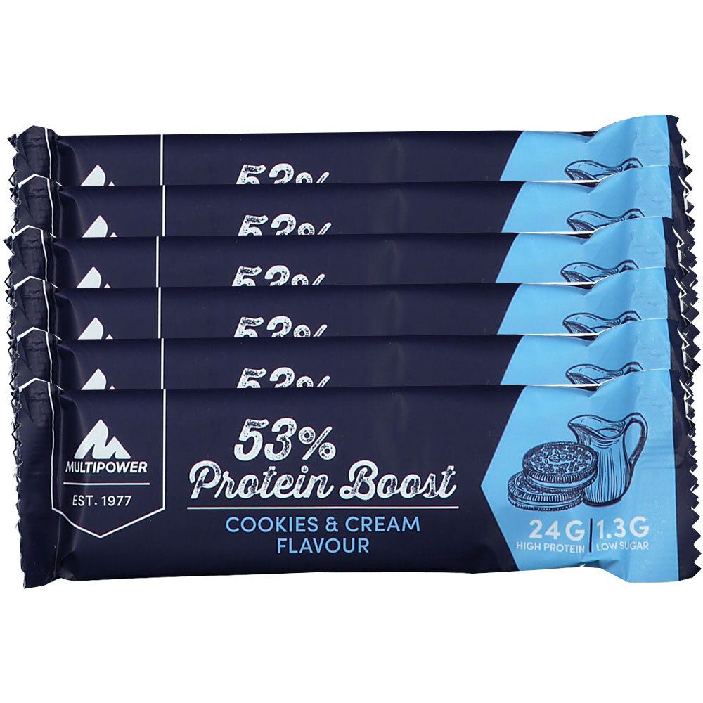 Multipower 53 % Protein Boost Riegel Cookies & Cream