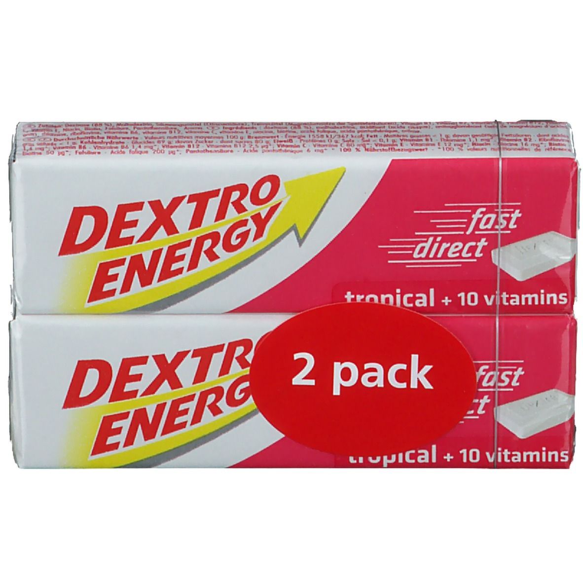 Dextro Energy Tropical + 10 Vitamine Doppelpack