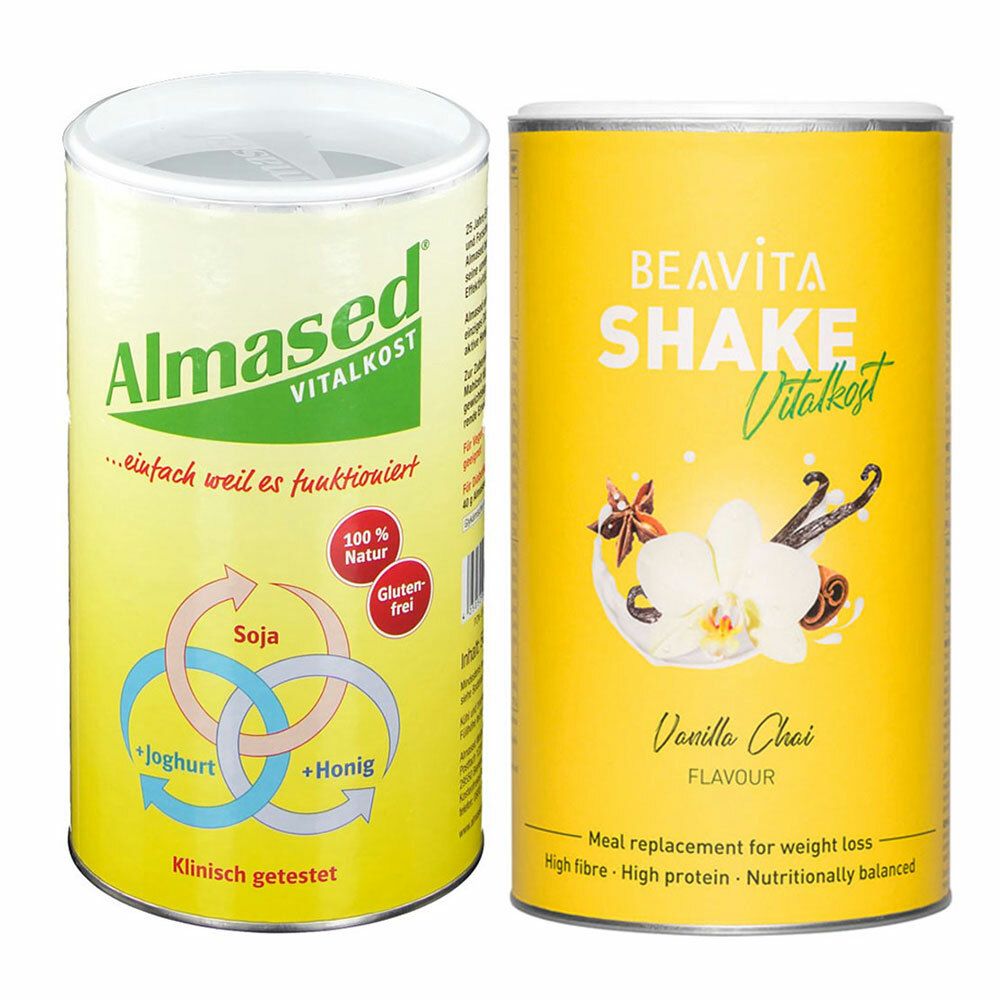 BEAVITA Vitalkost Plus Vanilla Chai + Almased-Pflanzen-Eiweißkost