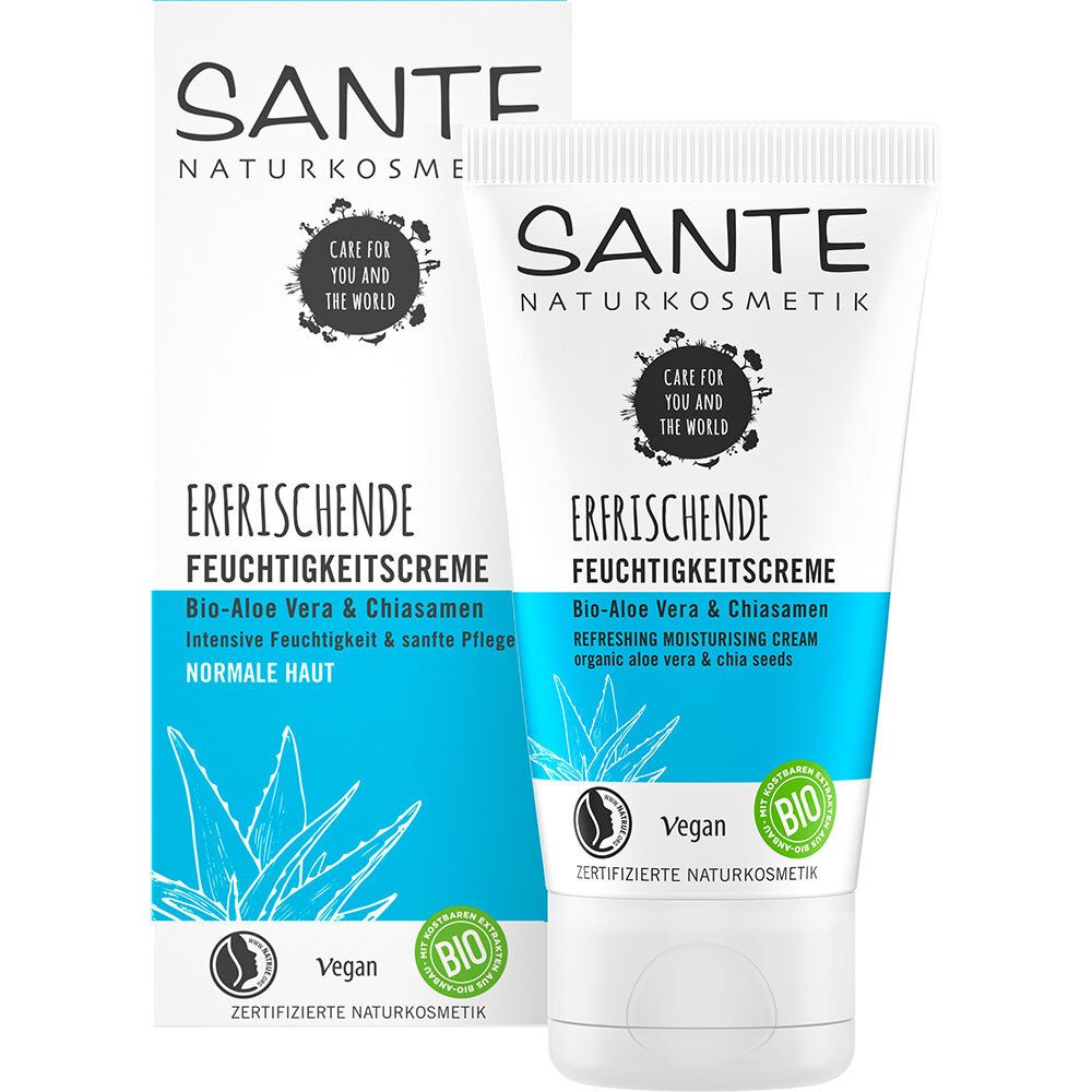 SANTE Naturkosmetik  Erfrischende Feuchtigkeitscreme Bio-Aloe Vera & Chiasamen
