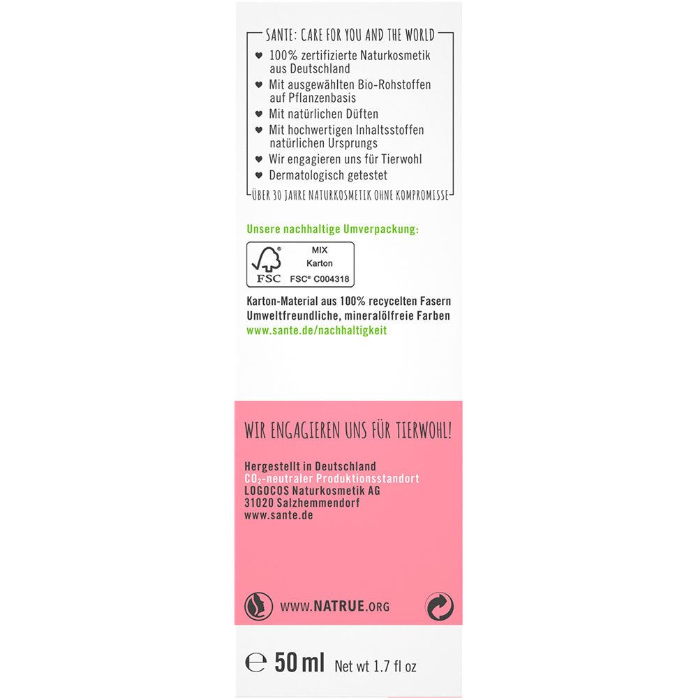 SANTE Naturkosmetik Schützende 24 H Feuchtigkeitscreme Bio-Inca Inchi-Öl & Probiotika