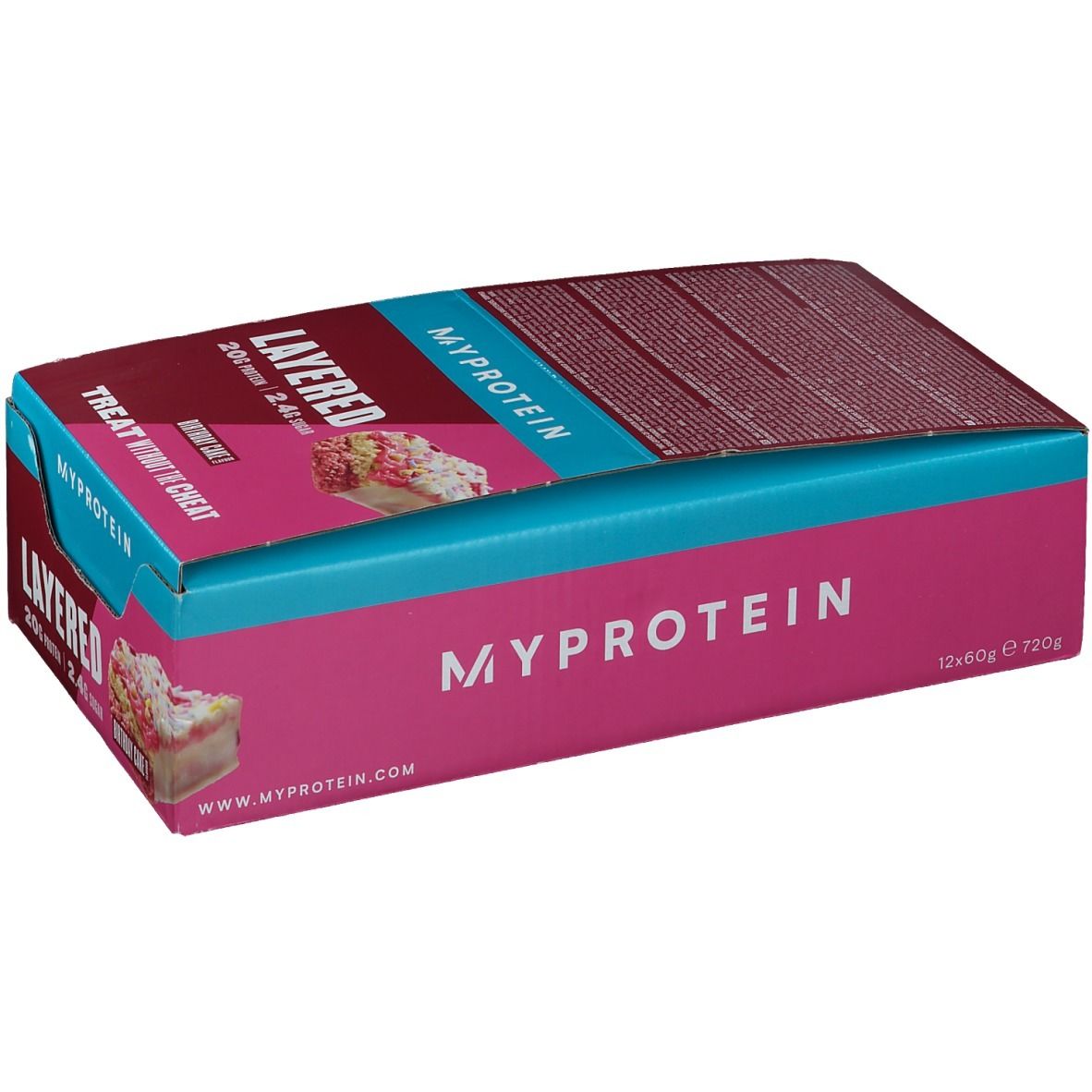 MyProtein Layered Protein Bar Birthday Cake