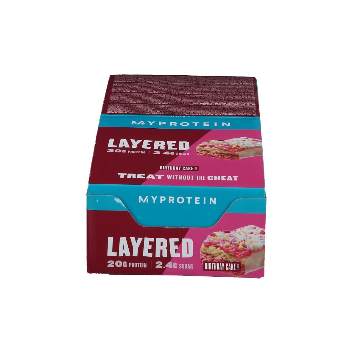 MyProtein Layered Protein Bar Birthday Cake