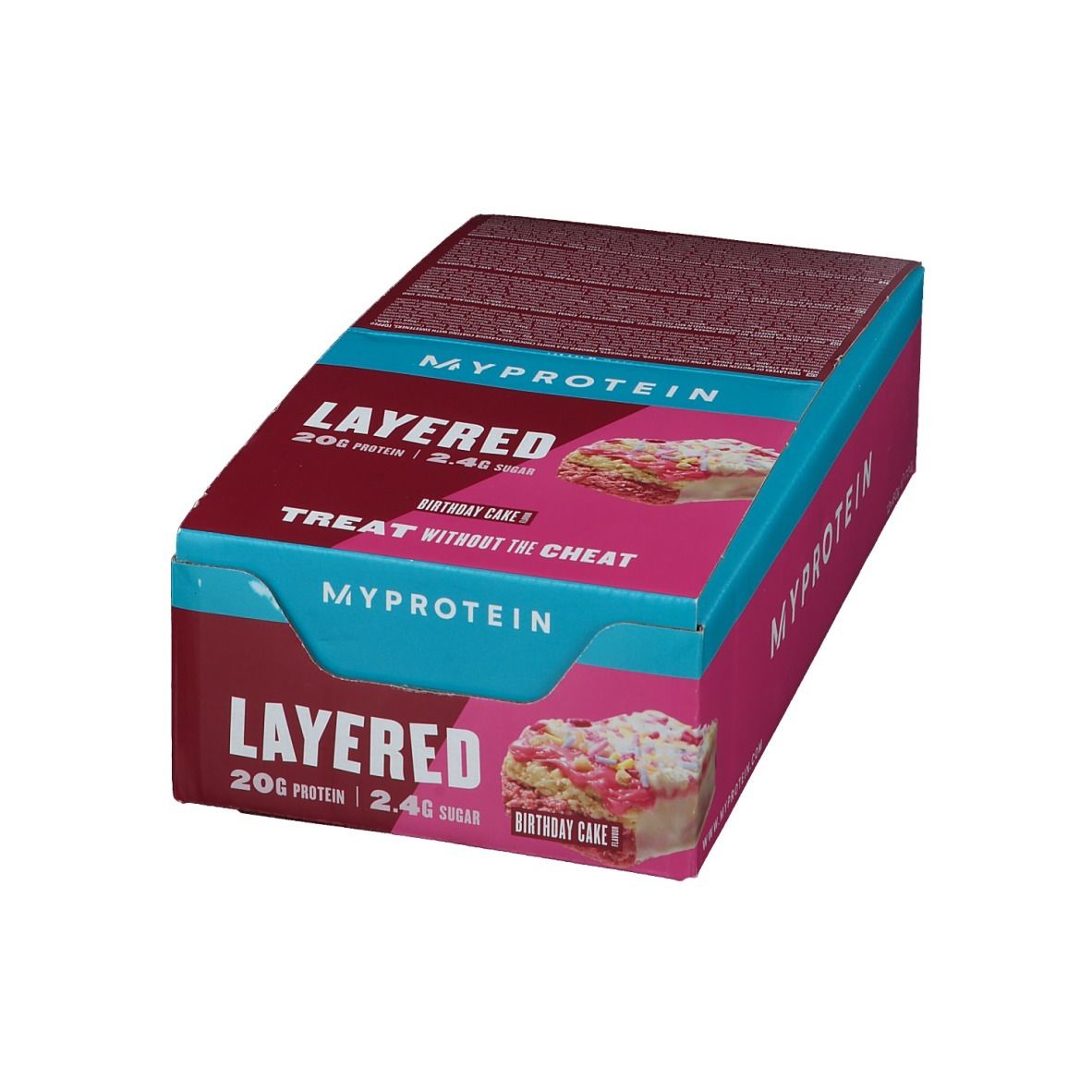 MyProtein Layered Protein Bar Birthday Cake