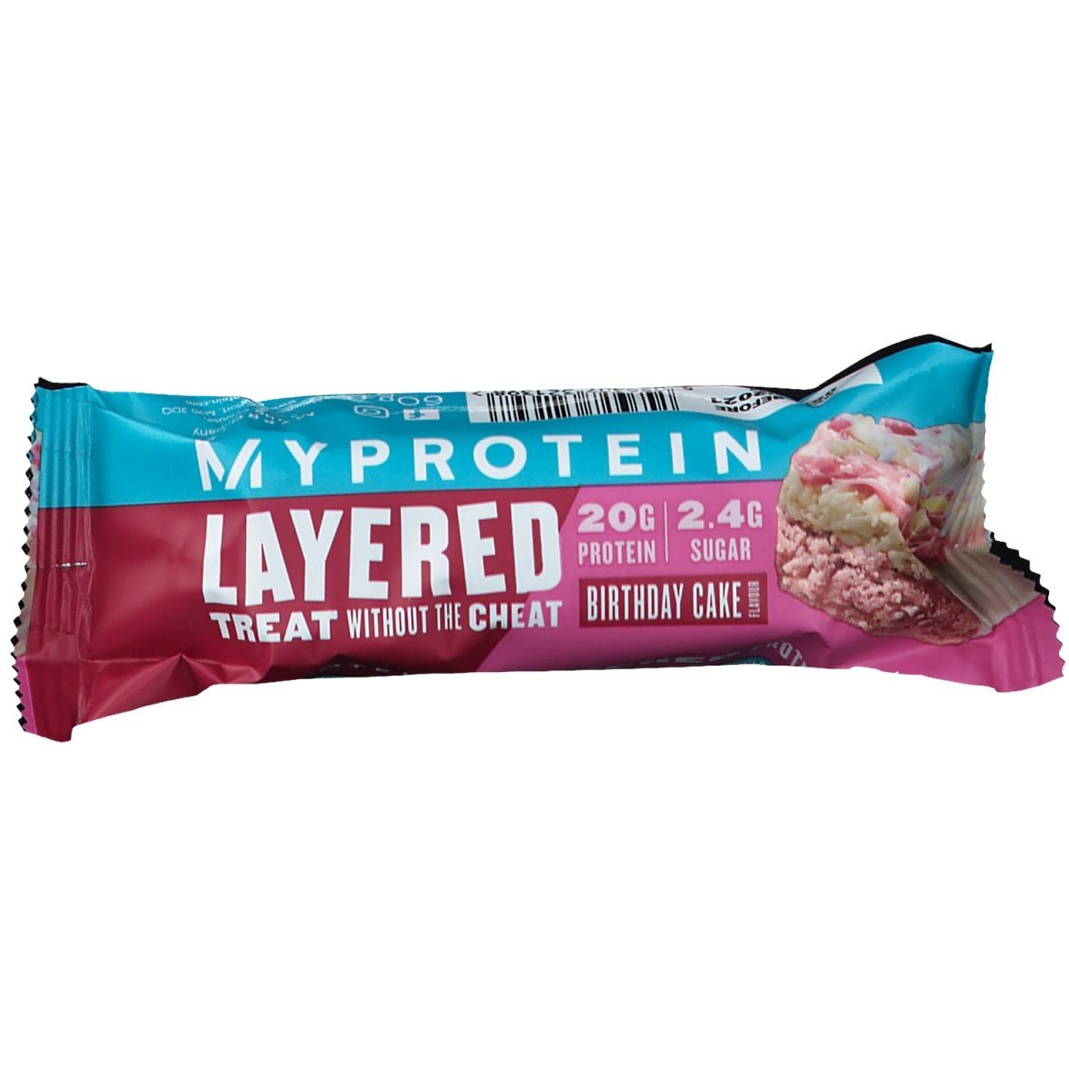 MyProtein Layered Protein Bar Birthday Cake