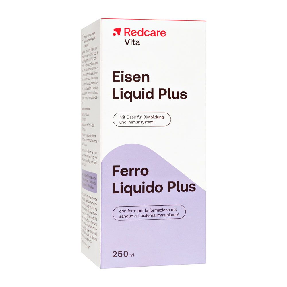 Faltschachtel von Redcare Vita Eisen Liquid Plus, 250ml.