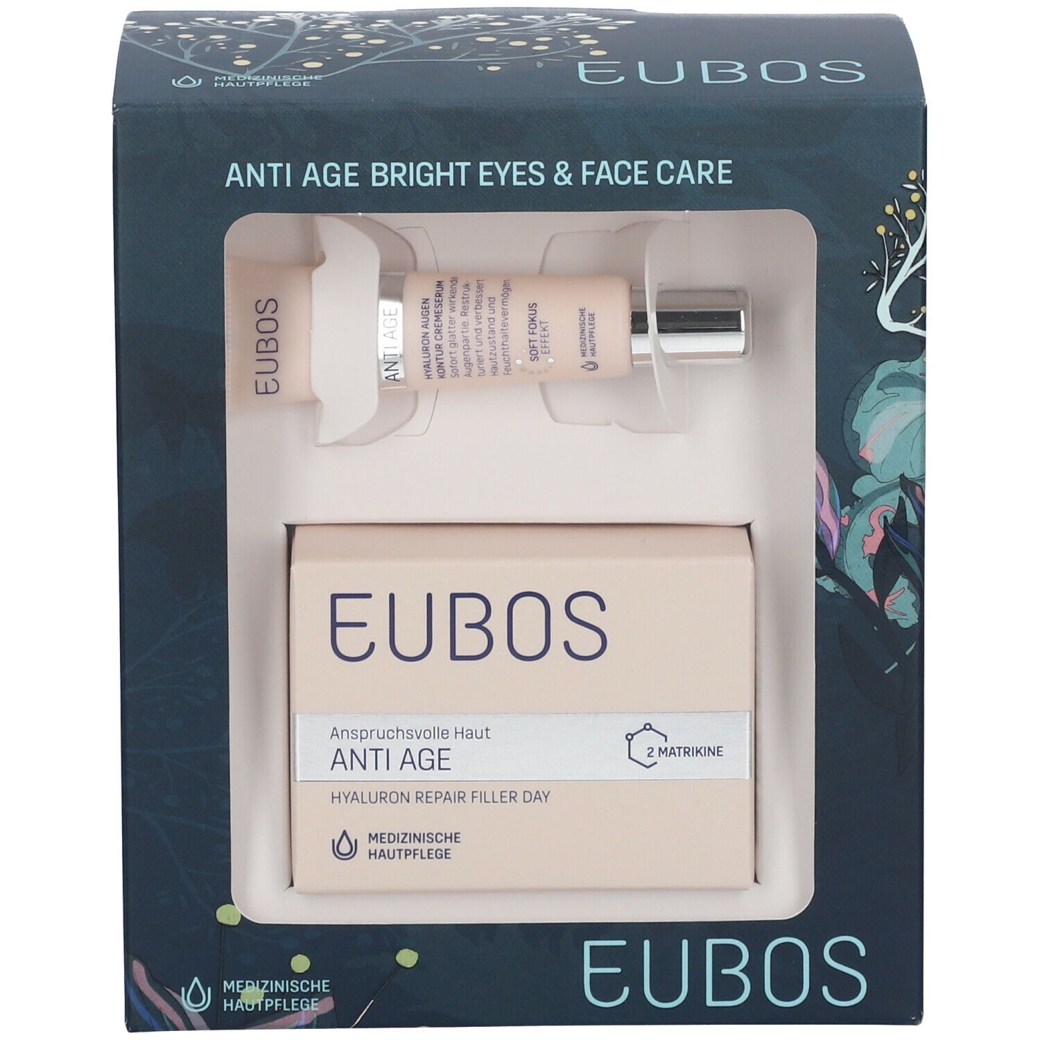 EUBOS® HYALURON Repair Filler Day Creme + HYALURON Anti-Age Augenkontur Cremeserum