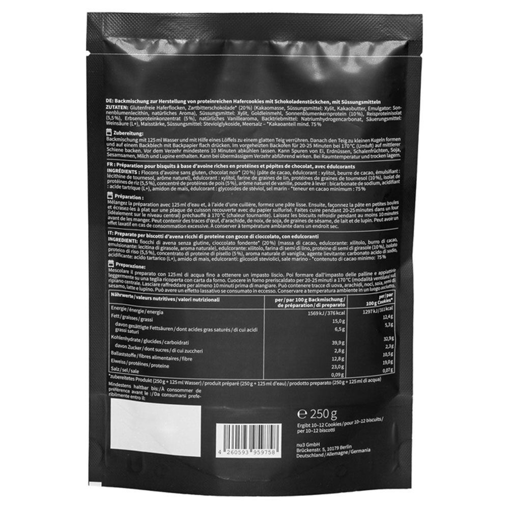nu3 Fit Cookies, Backmischung