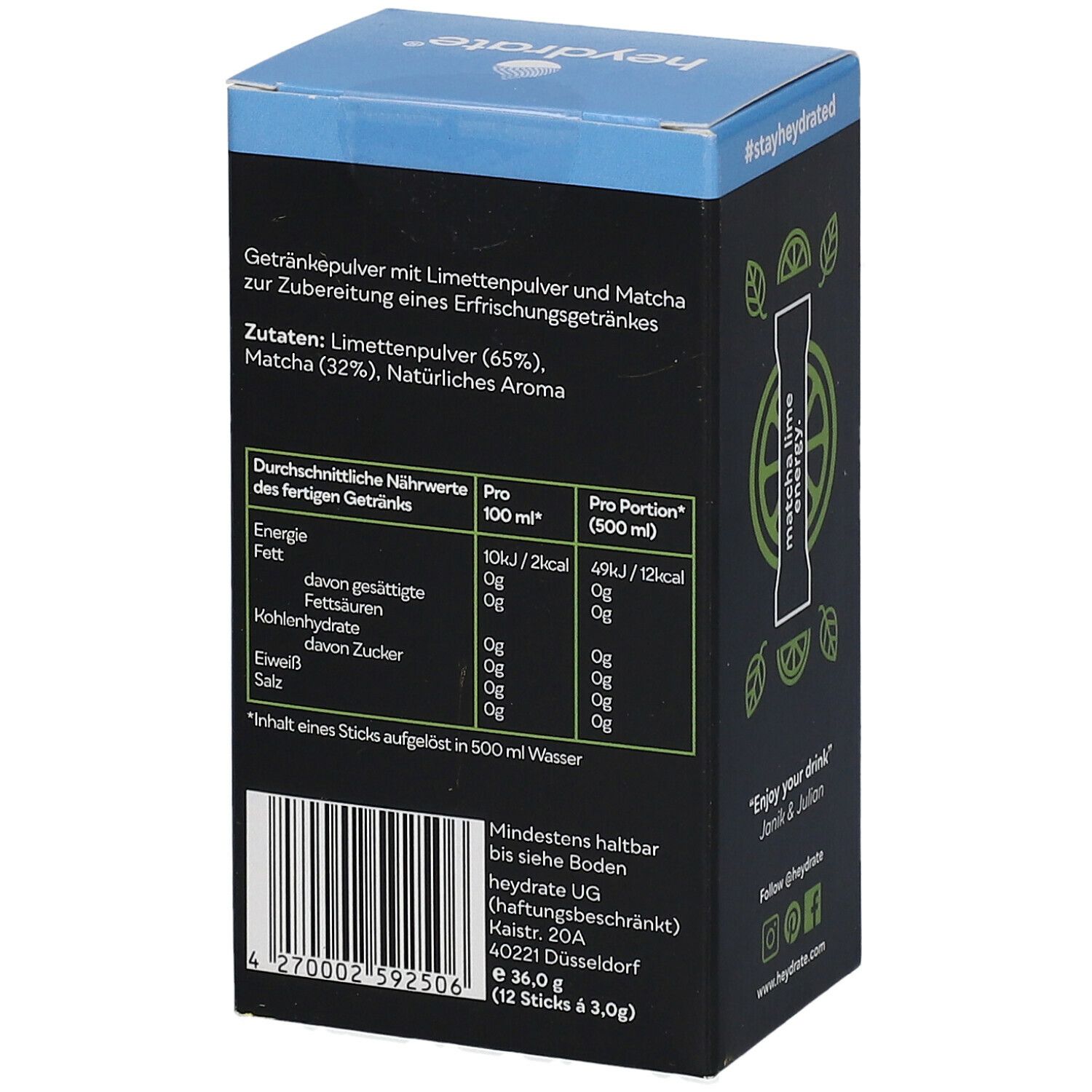 heydrate® matcha lime energy