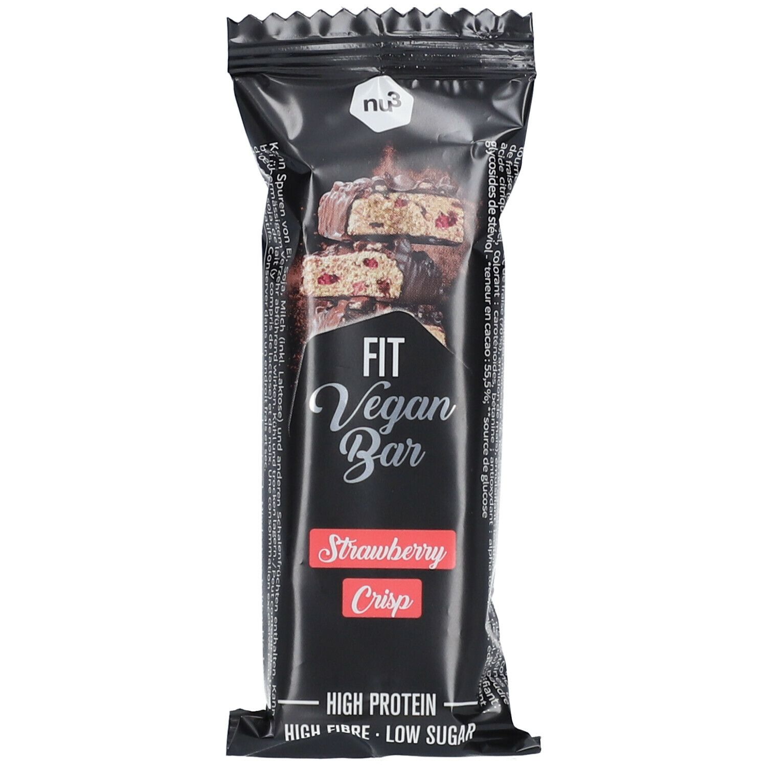 B. nu3 Fit Vegan Protein Bar Strawberry Crisp 50g