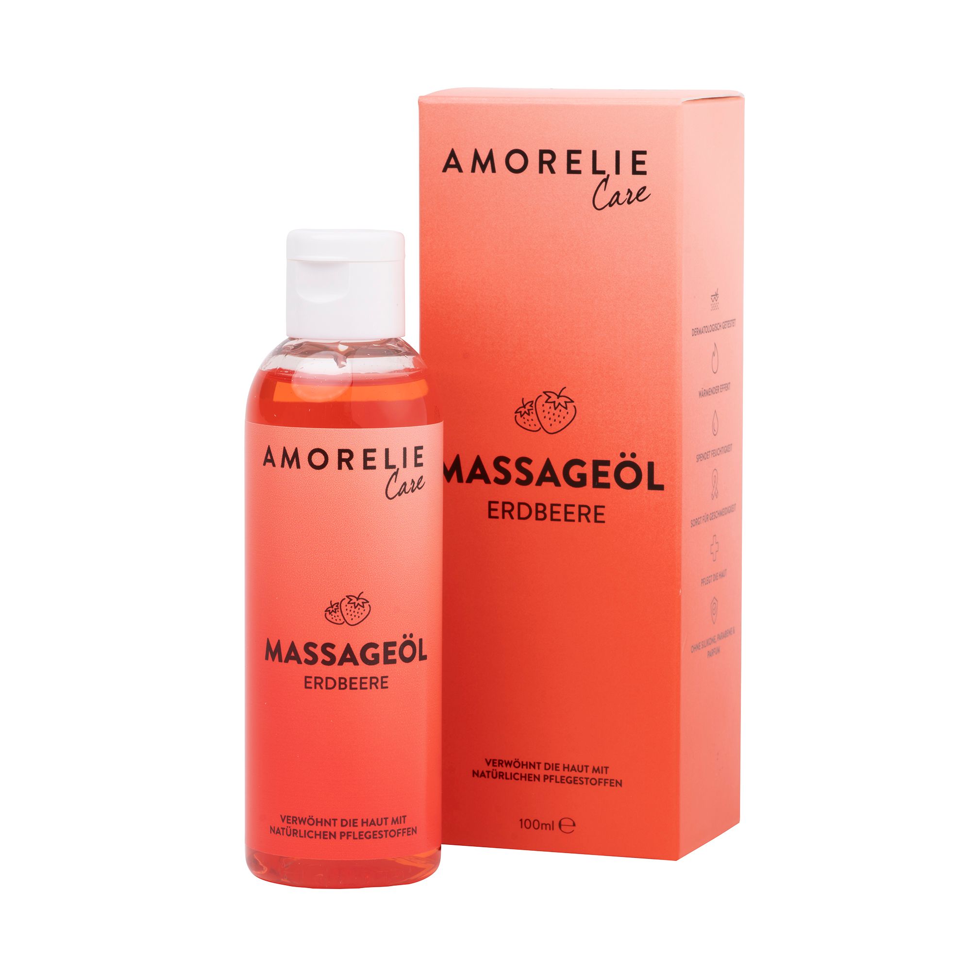 AMORELIE Care Massageöl Erdbeere