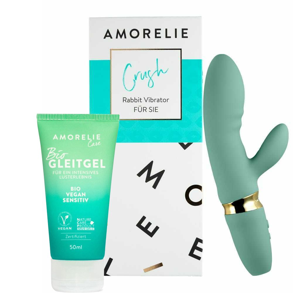AMORELIE Crush Rabbit Vibrator + AMORELIE Care Bio Gleitgel vegan