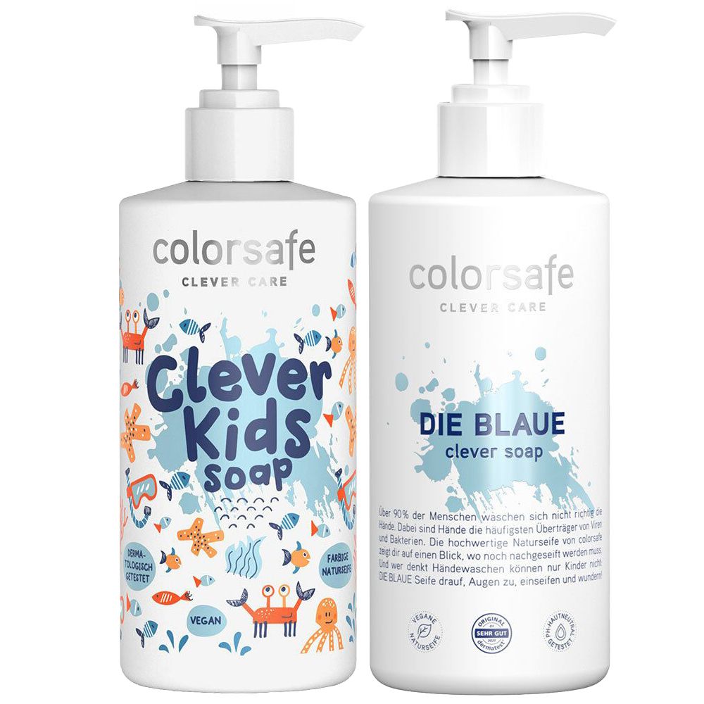 colorsafe CLEVER CARE DIE BLAUE + colorsafe CLEVER CARE DIE BLAUE clevere Kinderseife