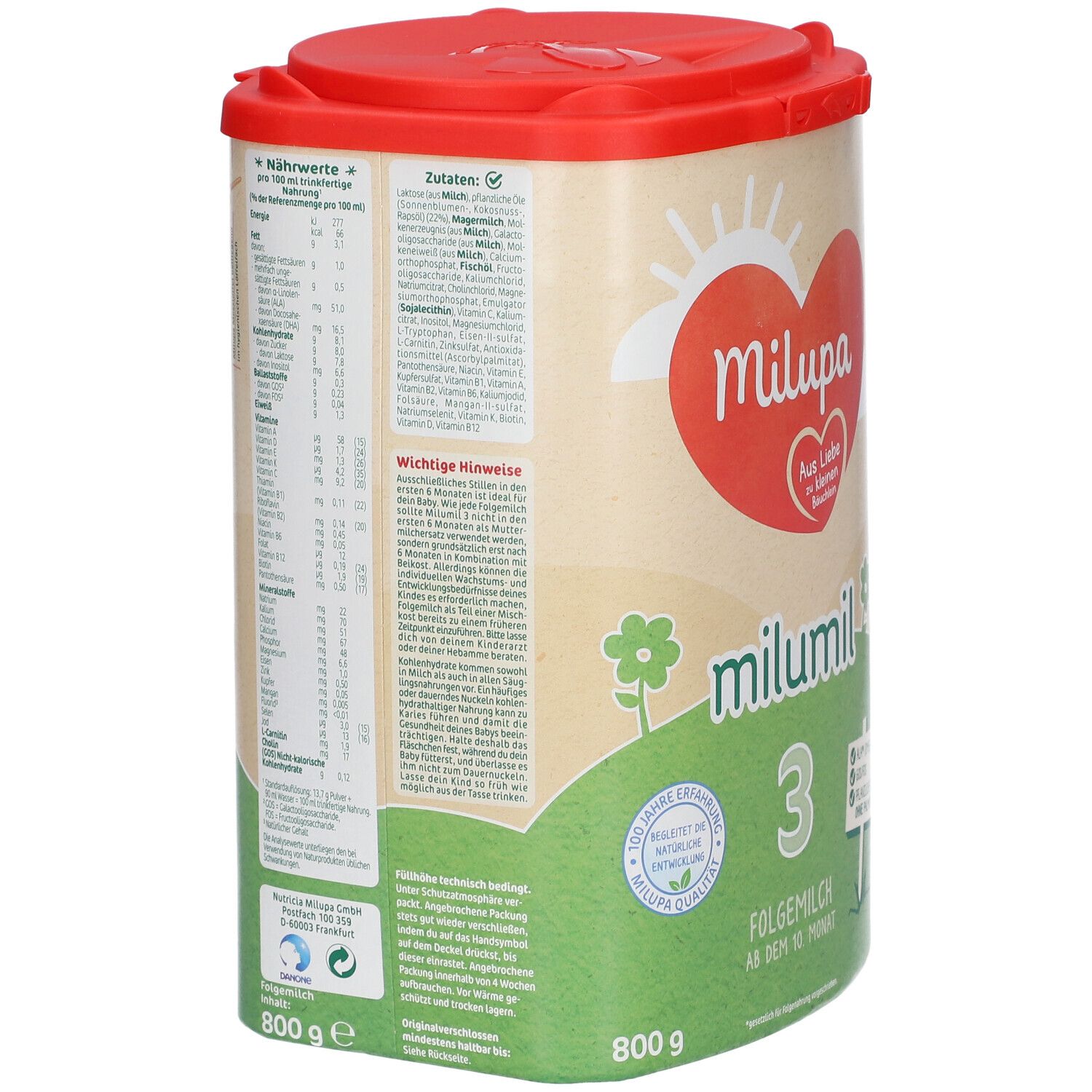 Milupa milumil 3 Folgemilch ab dem 10. Monat