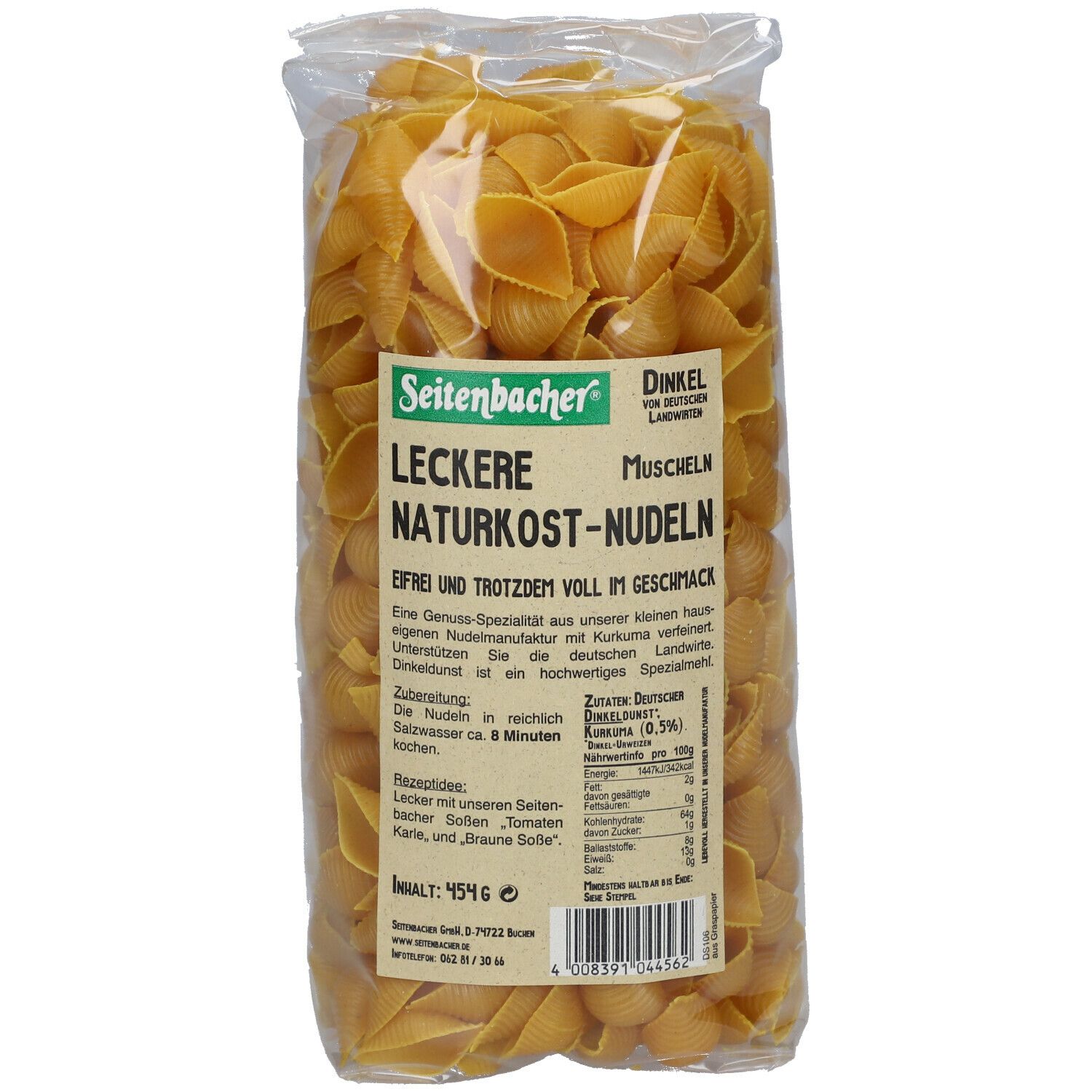 Seitenbacher® Leckere Naturkost-Nudeln Muscheln