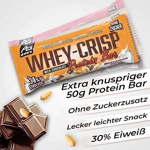 All Stars® WHEY-CRISP Protein Bar Milk Chocolate Peanut Butter
