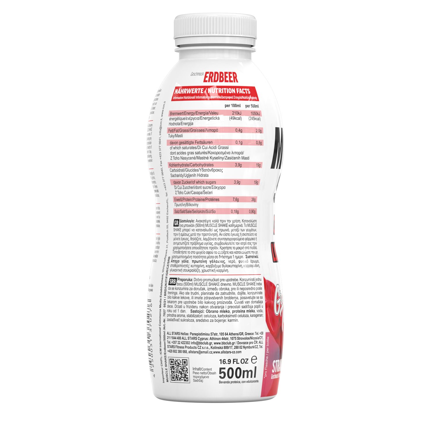 All Stars® MUSCLE SHAKE ERDBEERE