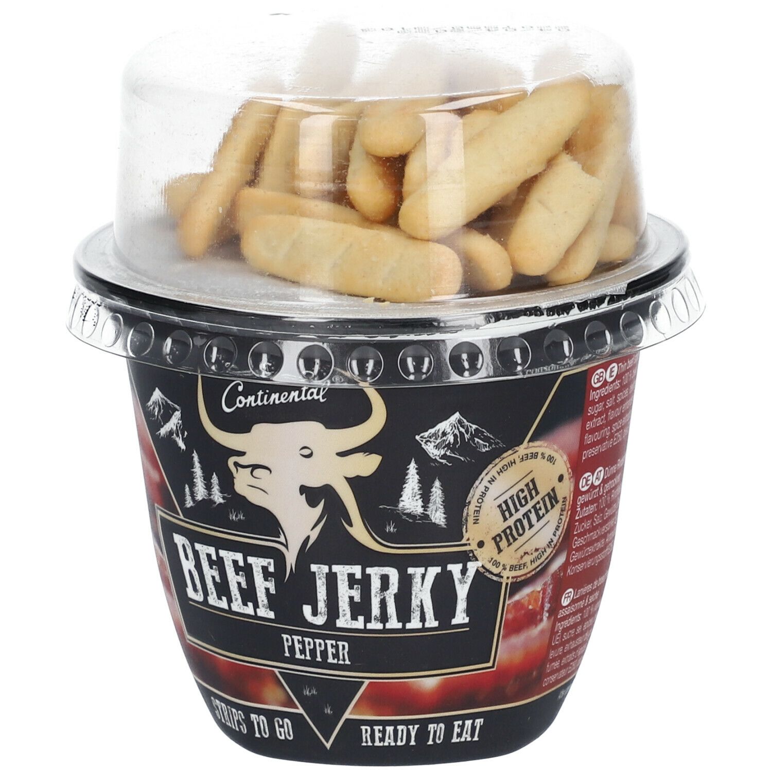 Continental Beef Jerky Pepper + Cracker