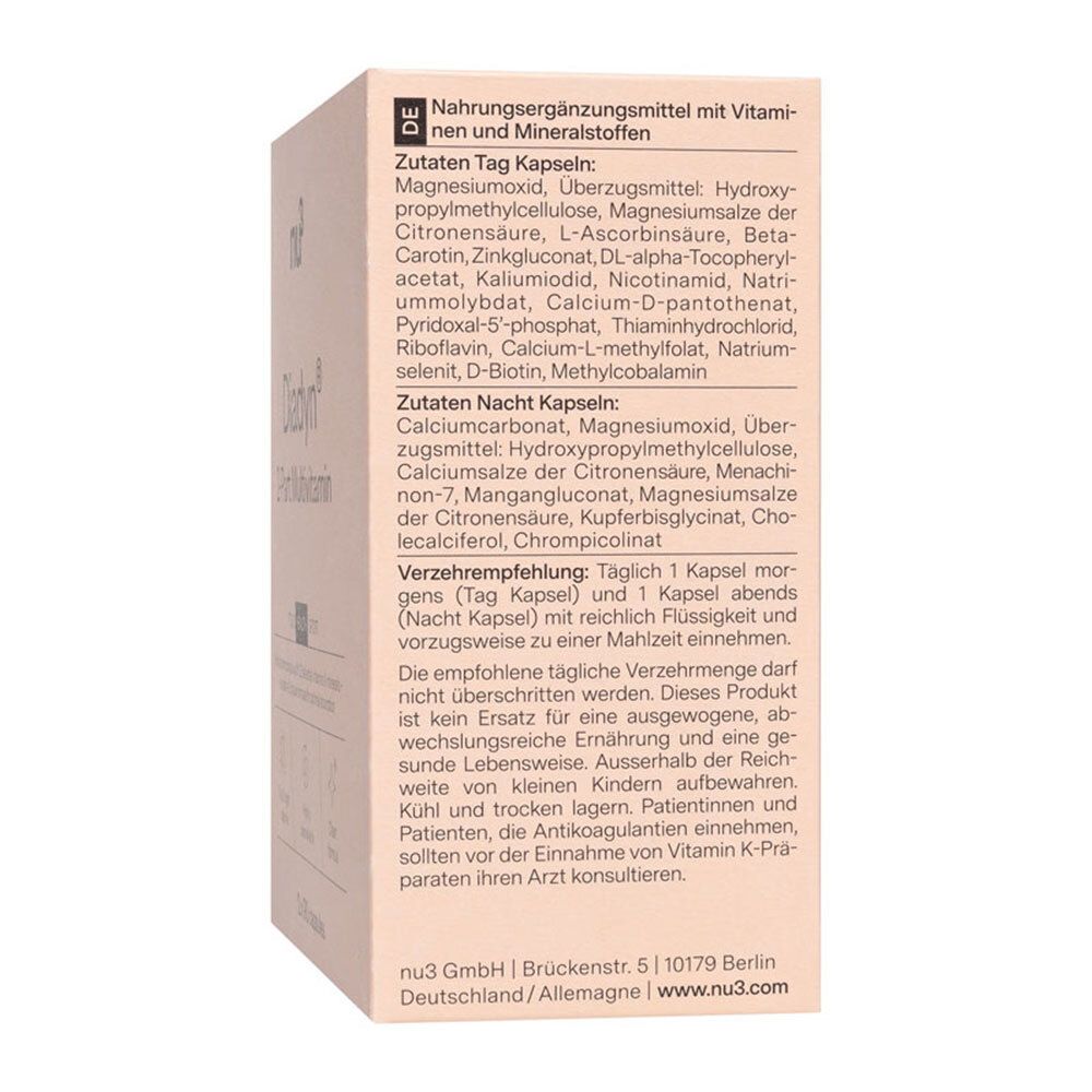 Beige Packung, Rückseite. Text in Deutsch. Enthält Informationen zu Inhaltsstoffen und Anwendung.