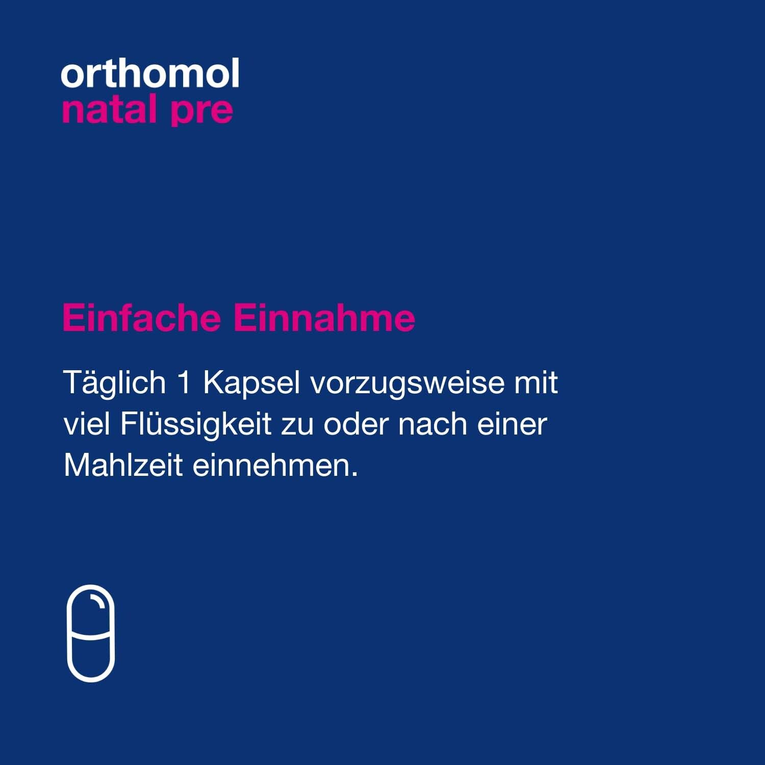Orthomol Natal pre Kapseln - wichtige Mikronährstoffe bei Kinderwunsch für die Frau