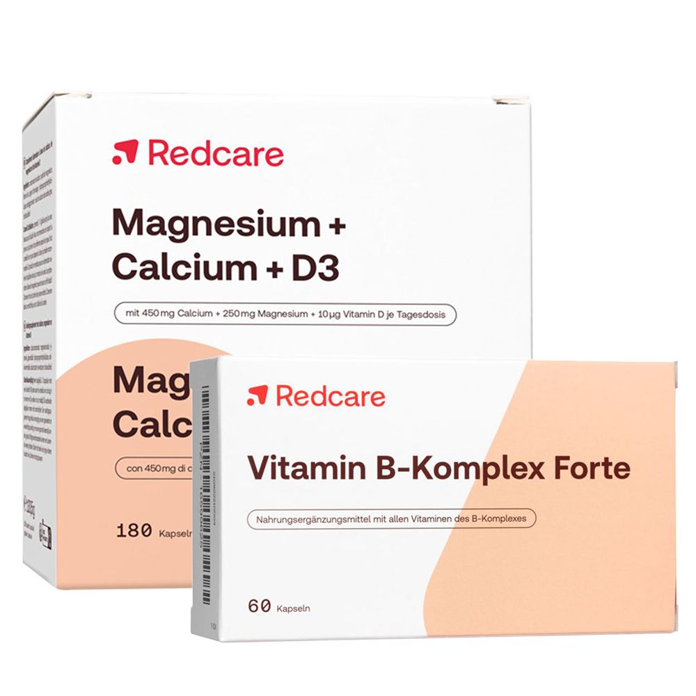 Redcare Magnesium + Calcium + D3 + Vitamin B-Komplex Forte