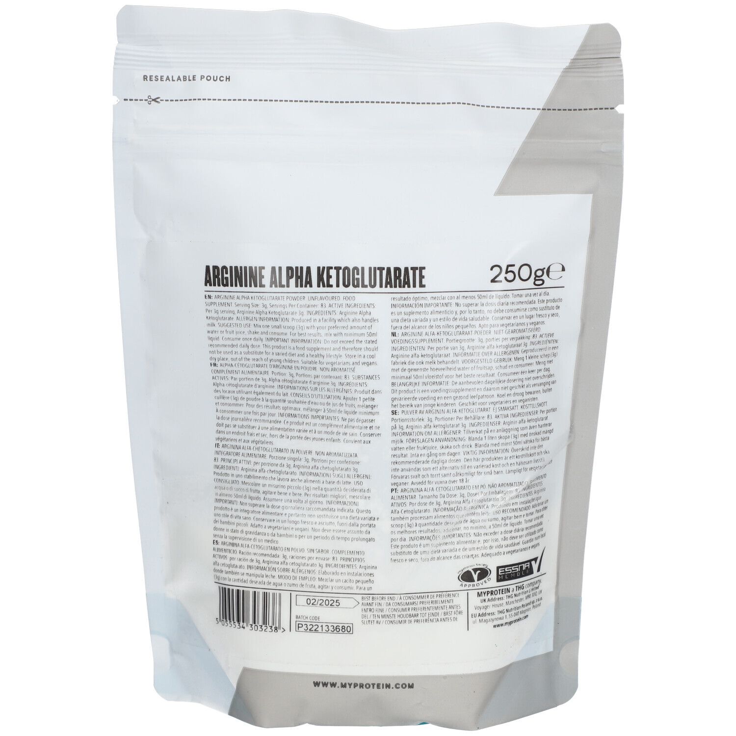 MYPROTEIN ARGININE ALPHA KETOGLUTARATE