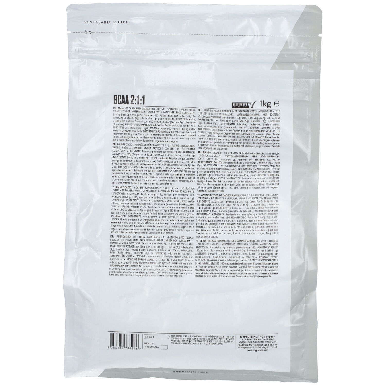 MyProtein BCAA 2:1:1 Watermelon