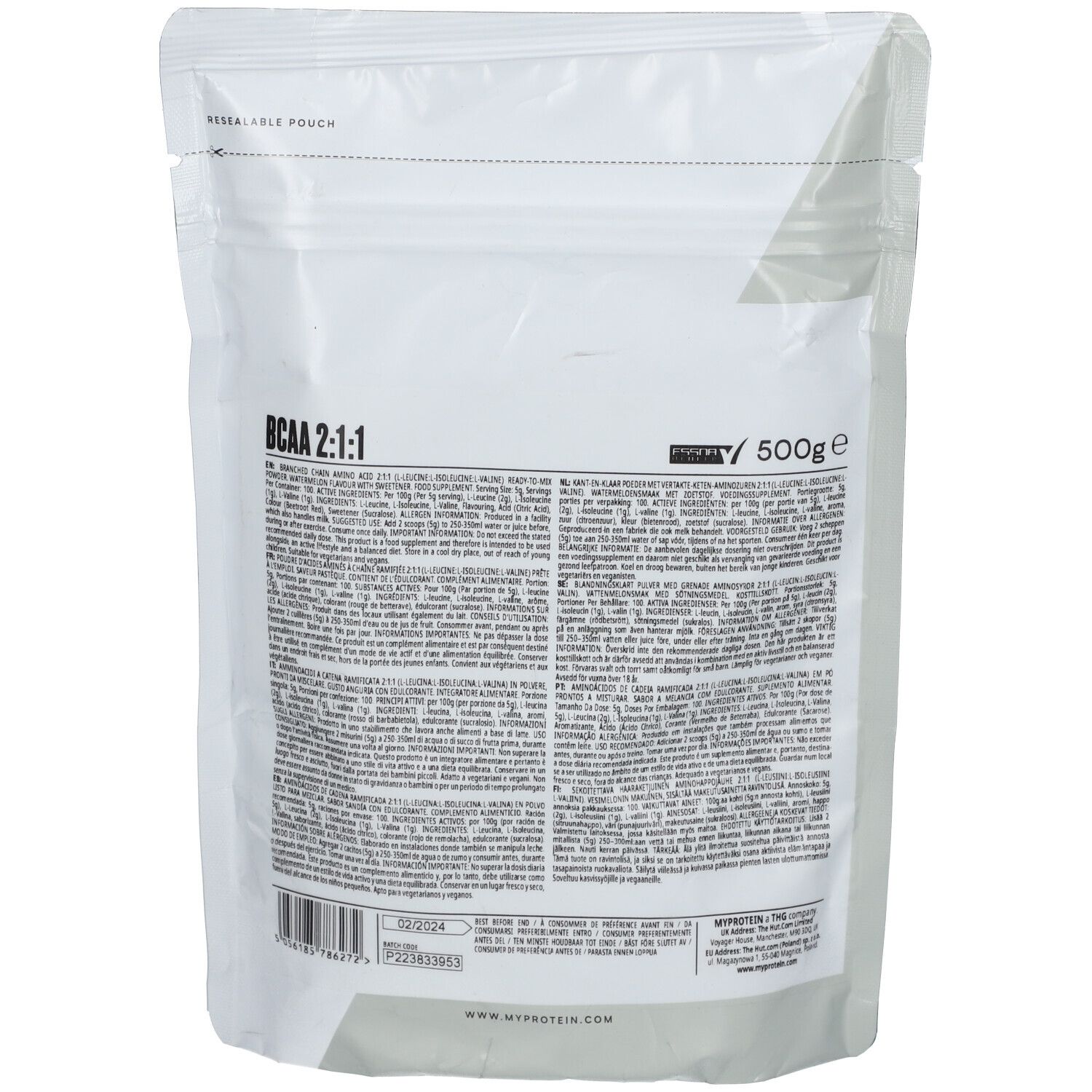 MyProtein BCAA 2:1:1 Watermelon