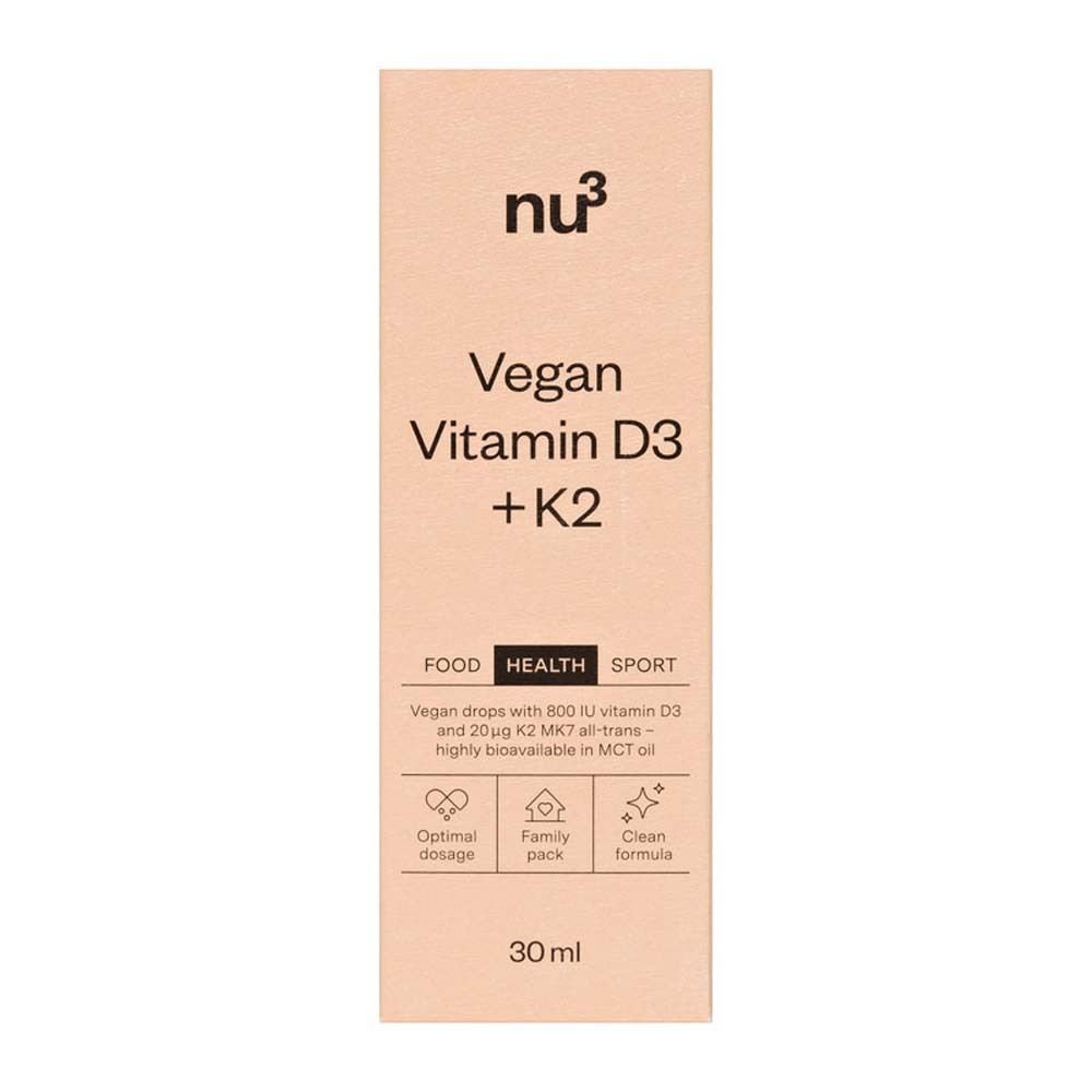 nu3 Premium Vegan Vitamin D3 + K2